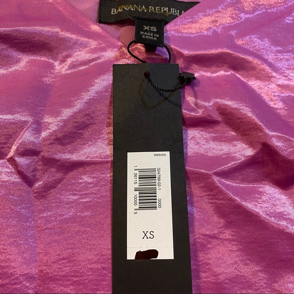 Never Worn $70 Banana Republic XS Asymmetrical Mixed Materials Orchid Sleeveless - Picture 7 of 9